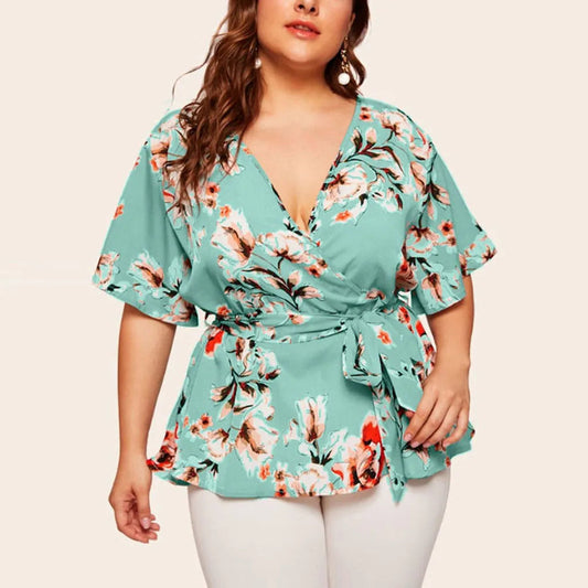 Plus-Size Top Fenna Vrouwelijk Kleurrijk & Veelzijdig - Mode Vibes