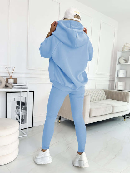 Dames Hoodieset met Fleece – Comfortabele Trui met Capuchon en Broek
