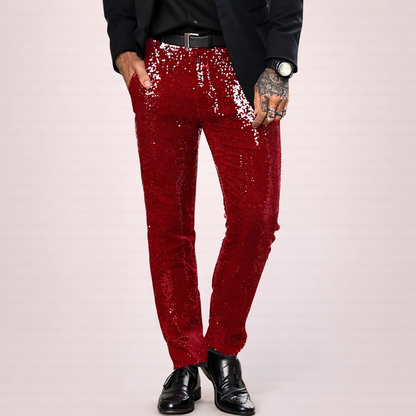 Rafael | Stijlvolle en glamoureuze broek met pailletten