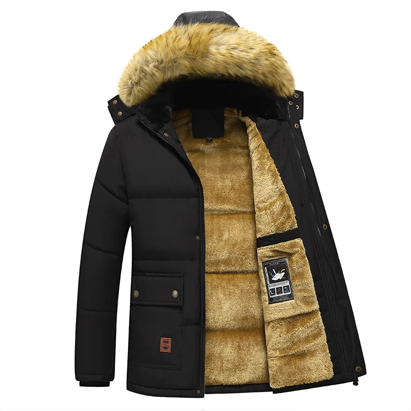 Herense Winterparka met Capuchon Warm en Waterdicht