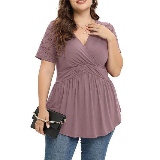 Plus-Size T-Shirt voor Vrouwen Luchtig en Trendy - Mode Vibes