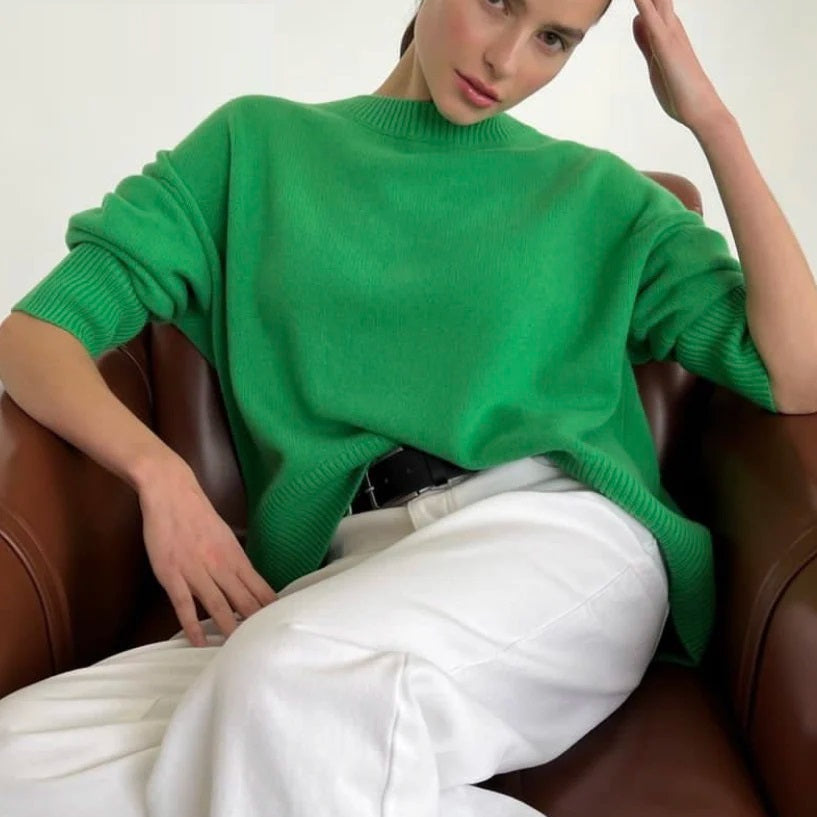 Zachte Cashmere Trui voor Vrouw Warm en Comfy - Mode Vibes