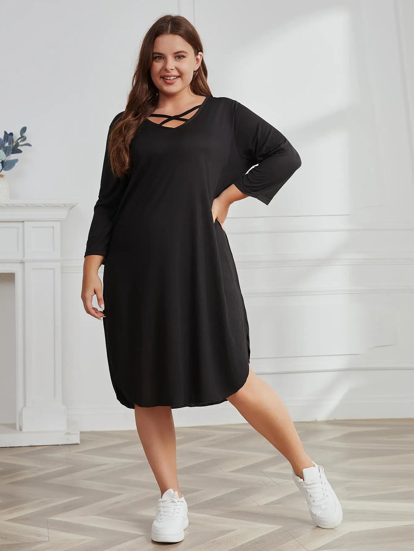 Plus-Size Zomerjurk Casual Stijlvol Modisch