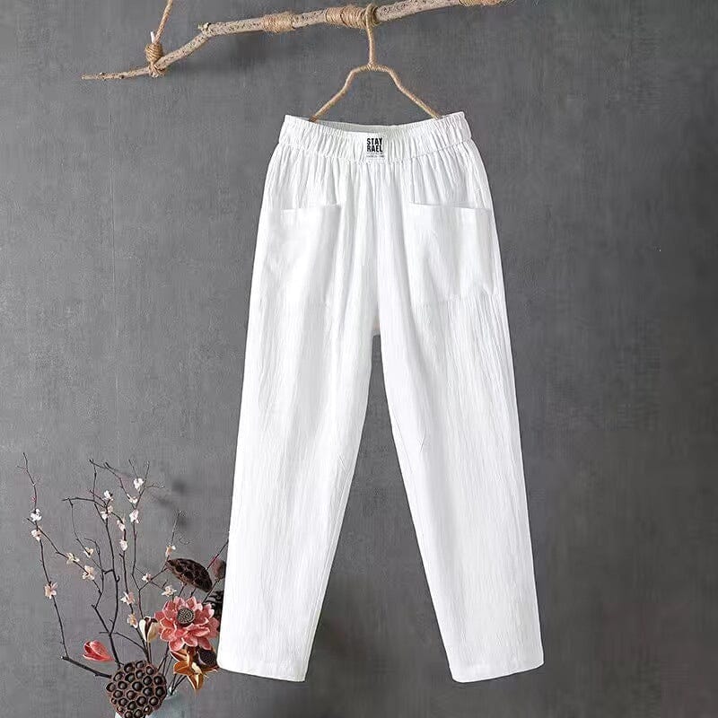 Luna Enkellange Broek voor Dames in Zomerse Stijl