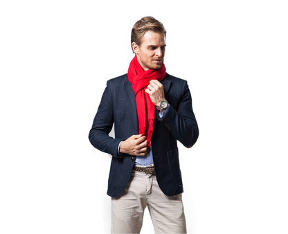 Rode Kasjmier Sjaal Zachte Warme Luxe Shawl