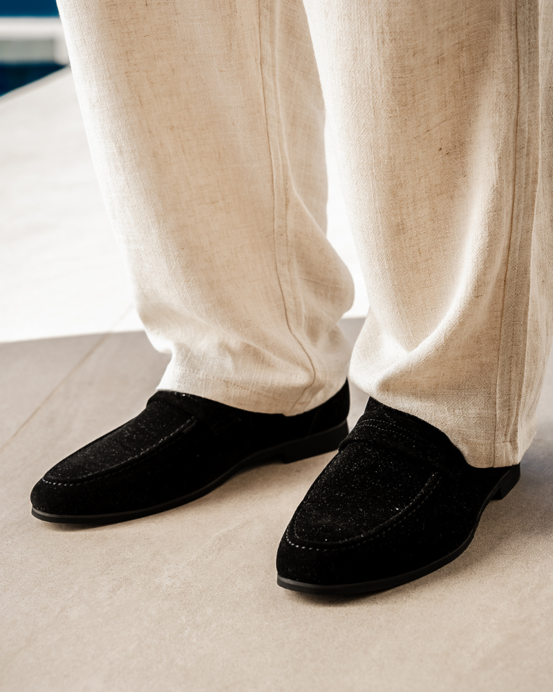 Mannen Loafer Casual Suède Schoenen Bruin