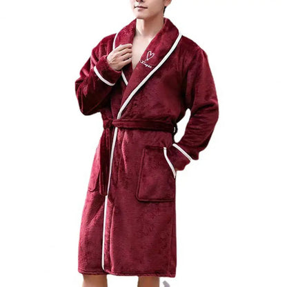 Zachte Flanellen Badjas voor Mannen Comfortabel Warm - Mode Vibes
