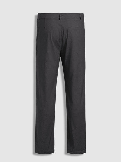 Chino Broek Mannen Slim Fit Donkerblauw Modieus