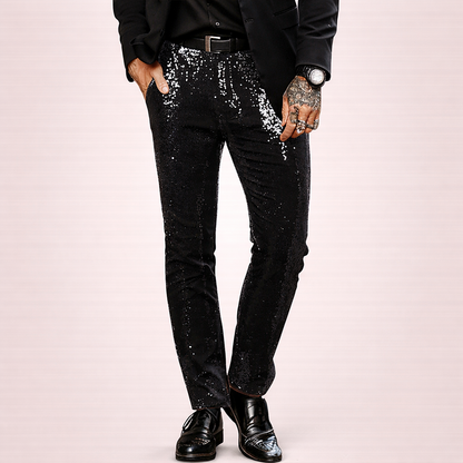 Rafael | Stijlvolle en glamoureuze broek met pailletten