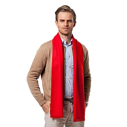 Rode Kasjmier Sjaal Zachte Warme Luxe Shawl - Mode Vibes