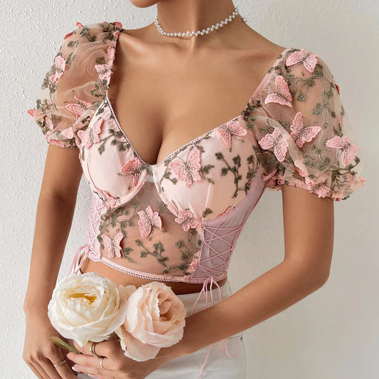 Stijlvolle Croptop VrouwelijkSexy Topje - Mode Vibes