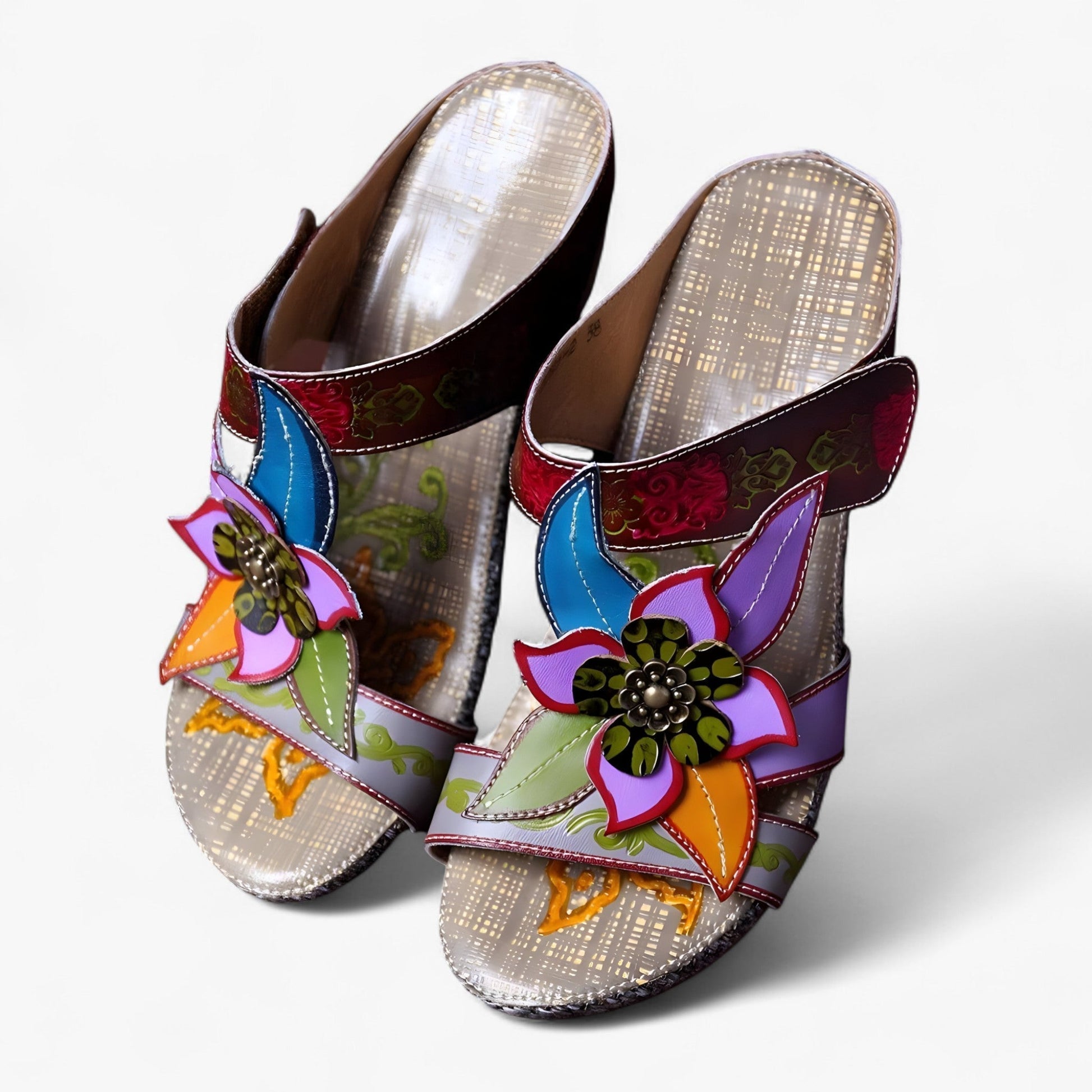 Vrouwelijke Sandalen met Gevlochten Banden Boho Stijl - Mode Vibes