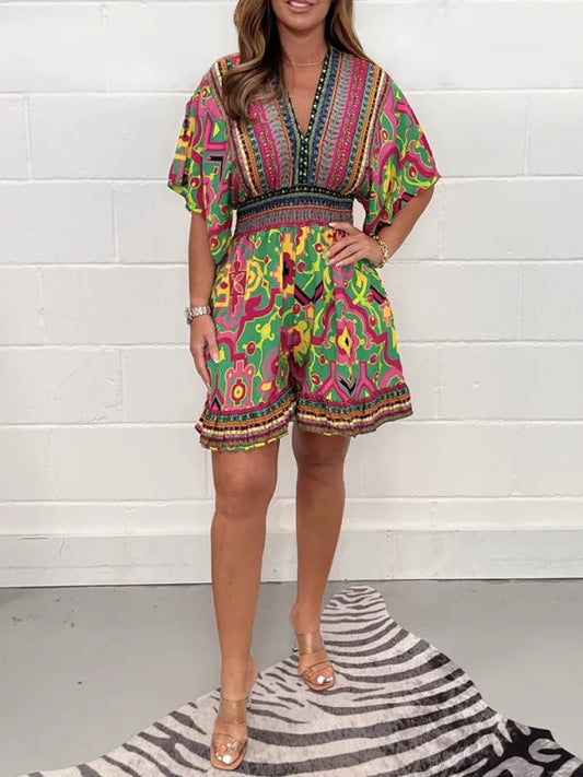 Plus Size Playsuit Vintage Stijl Mode Jurk - Mode Vibes