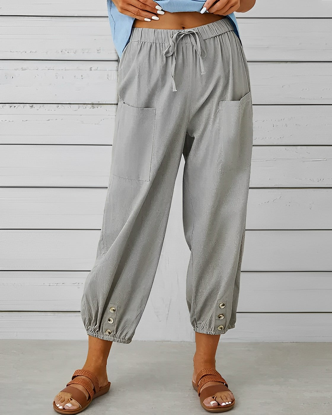 Wijde Hoge Taille Broek Comfortabel Zwart