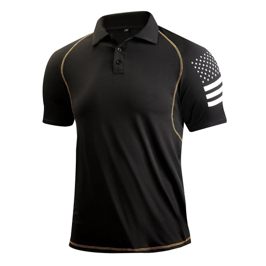 Herenshirt Sportief Poloshirt Arnold Wit-Zwart - Mode Vibes
