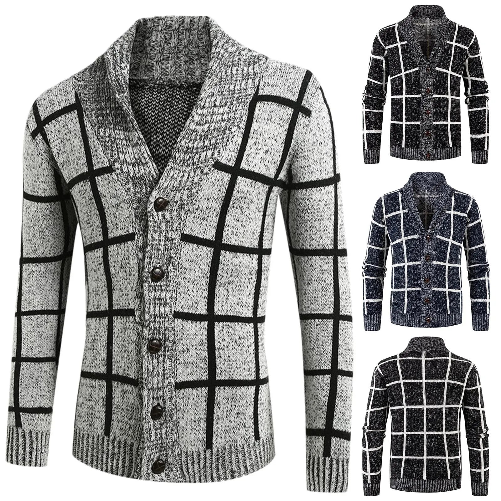 Gebreid Vest Geruit Trendy voor Dames - Mode Vibes