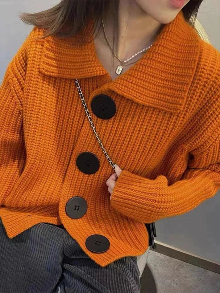 Dames Trui Lange Mouwen Met Kraag - Mode Vibes