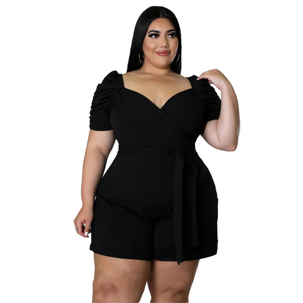 Plus Size Playsuit Zomers Stijlvol voor Vrouw - Mode Vibes