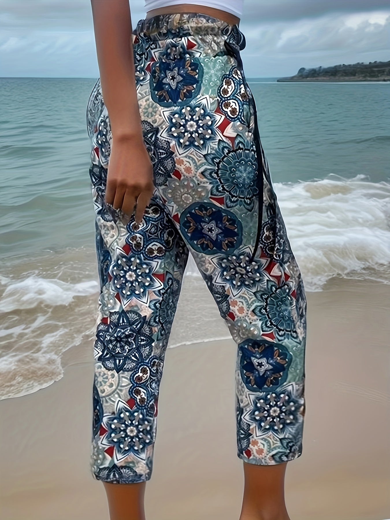 Della Broek Elastische Taille Comfortabele Bohemian Stijl