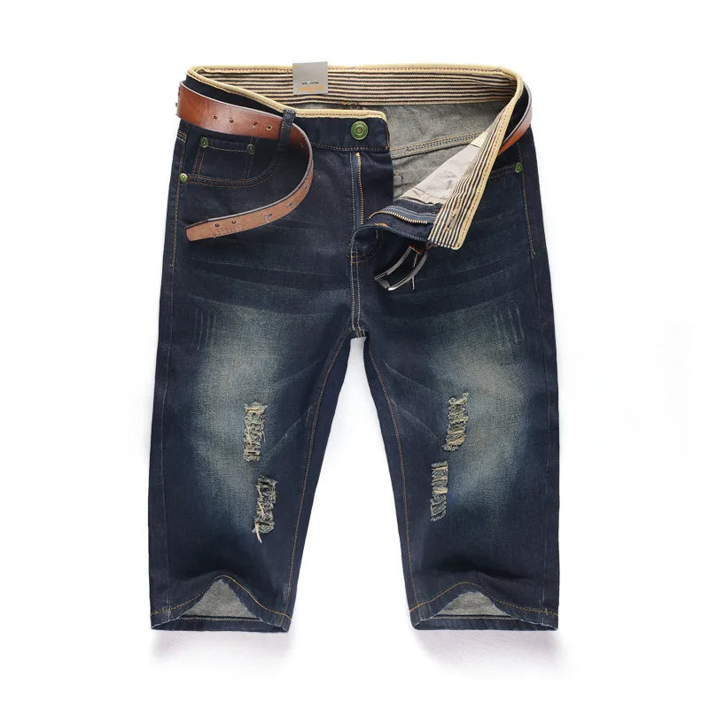 Korte Spijkerbroek Mannen Casual Stijlvol - Mode Vibes