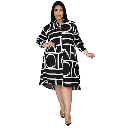 Plus-Size Jurk Casual en Uniek voor Vrouw