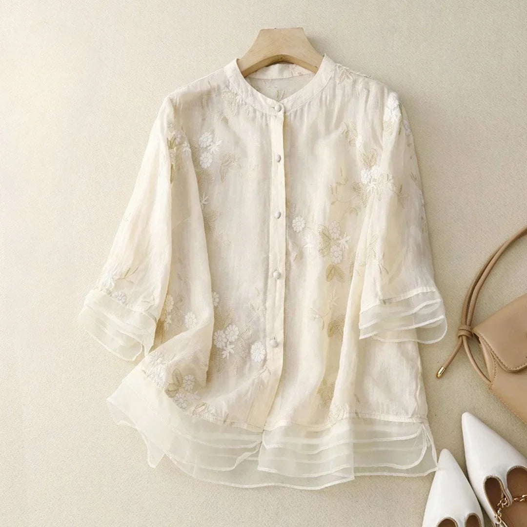Dames Blouse Transparant Vrouwelijk Model - Mode Vibes
