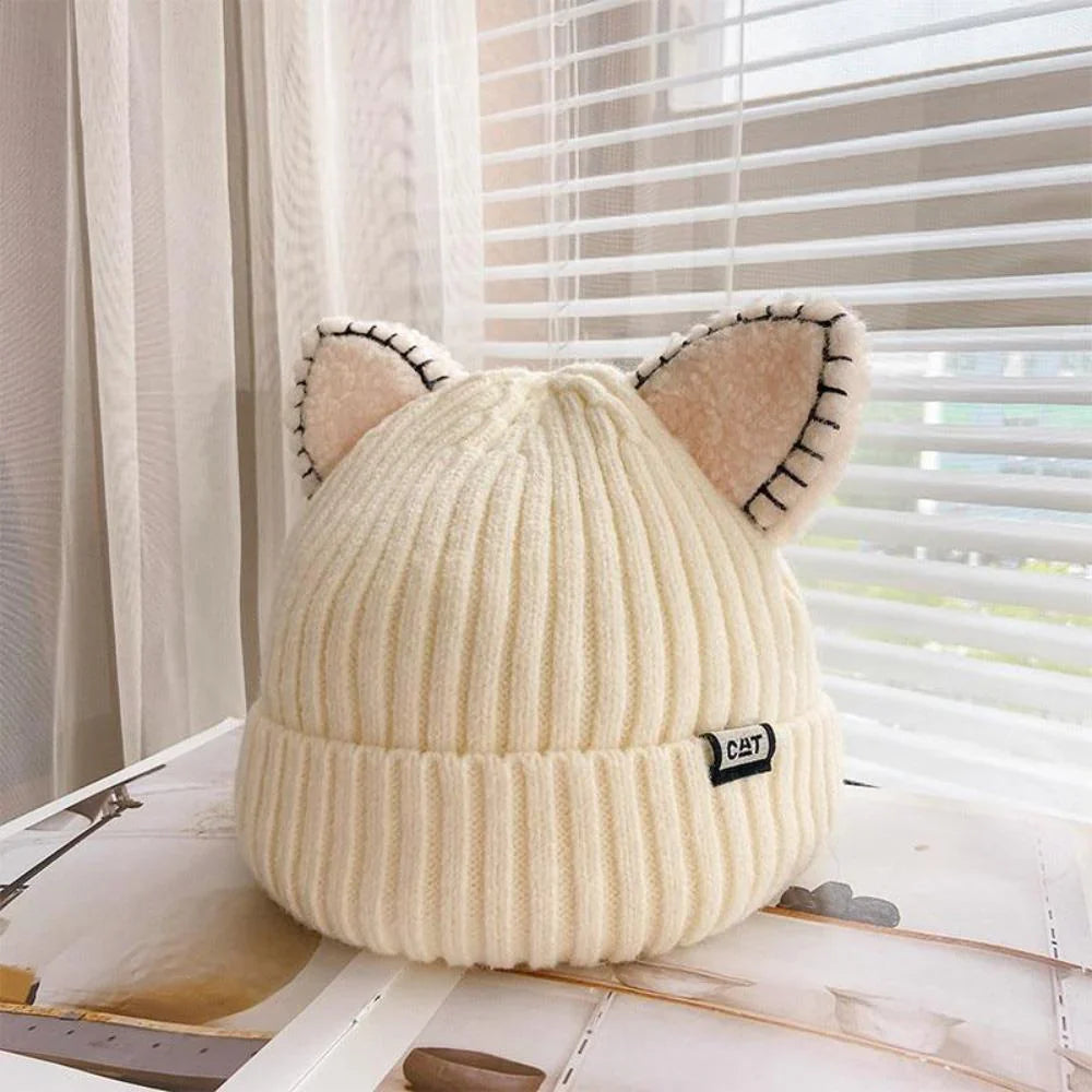 Kattenmuts Gebreid Warm met Oren - Mode Vibes