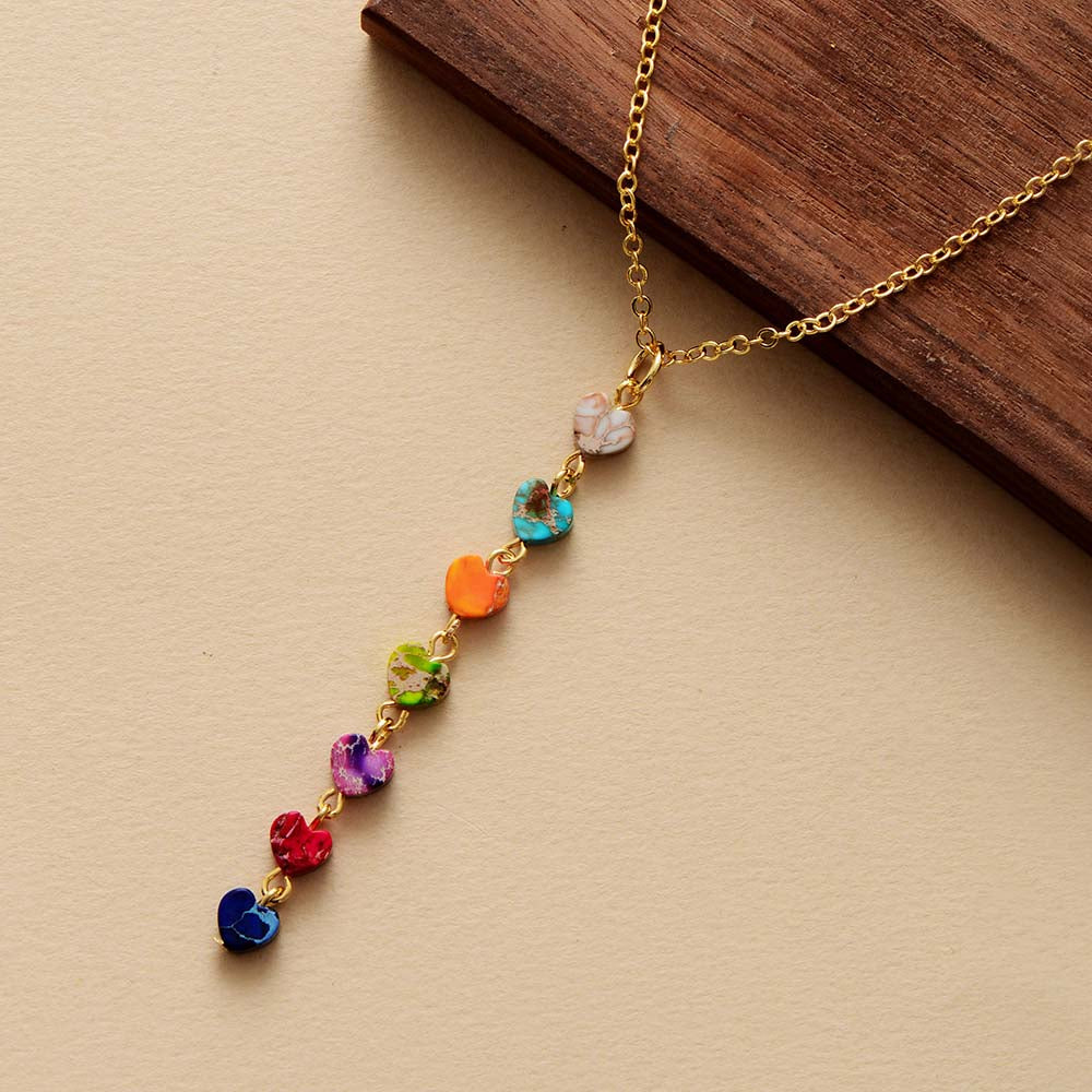 7 Chakra Ketting Hanger Zilverkleurig Hangornament - Mode Vibes