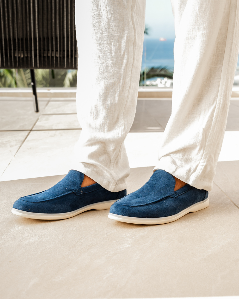 Herenzomerloafers van Suède Elegante Stijl