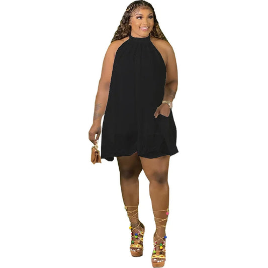 Plus Size Playsuit Luchtig Zomer Jurk Stijlvol - Mode Vibes