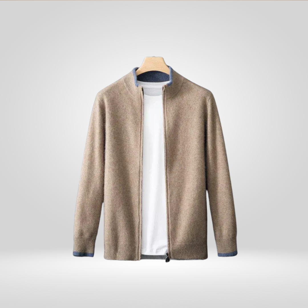 Heren Vest van Kasjmiermix, Zachte Warme Coat