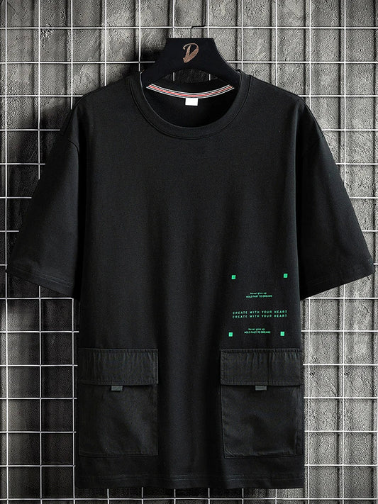 Plus Size T-Shirt Urban Trendy voor Mannen - Mode Vibes