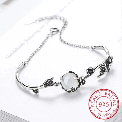 Zilveren Armband met Maansteen Edelsteen Sierarmband - Mode Vibes
