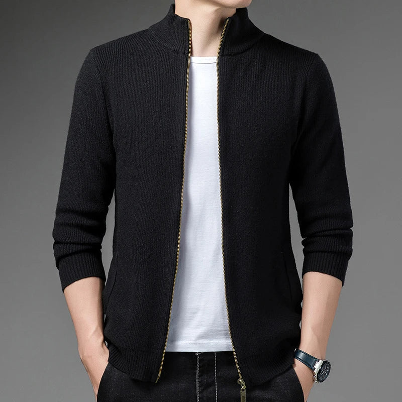 Vest Heren Autumn Knit Vest Slimfit Met Ritssluiting - Mode Vibes