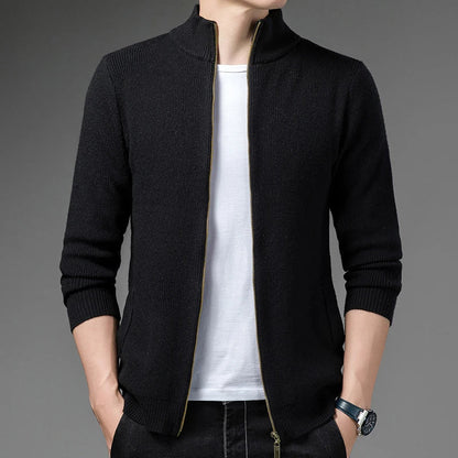 Vest Heren Autumn Knit Vest Slimfit Met Ritssluiting - Mode Vibes