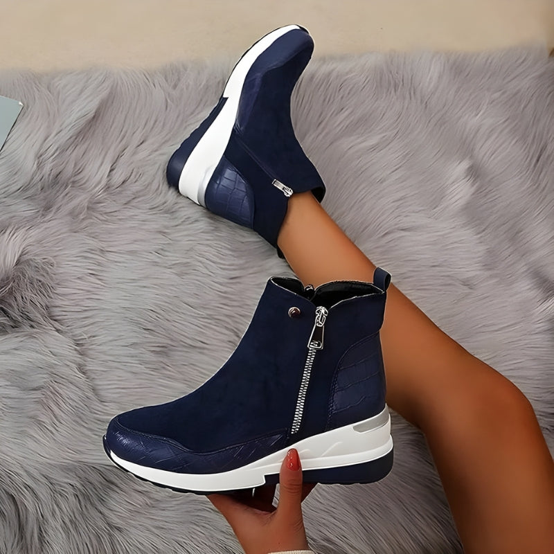 Dames Enkellaarzen Orthopedisch Leren Comfortabel - Mode Vibes