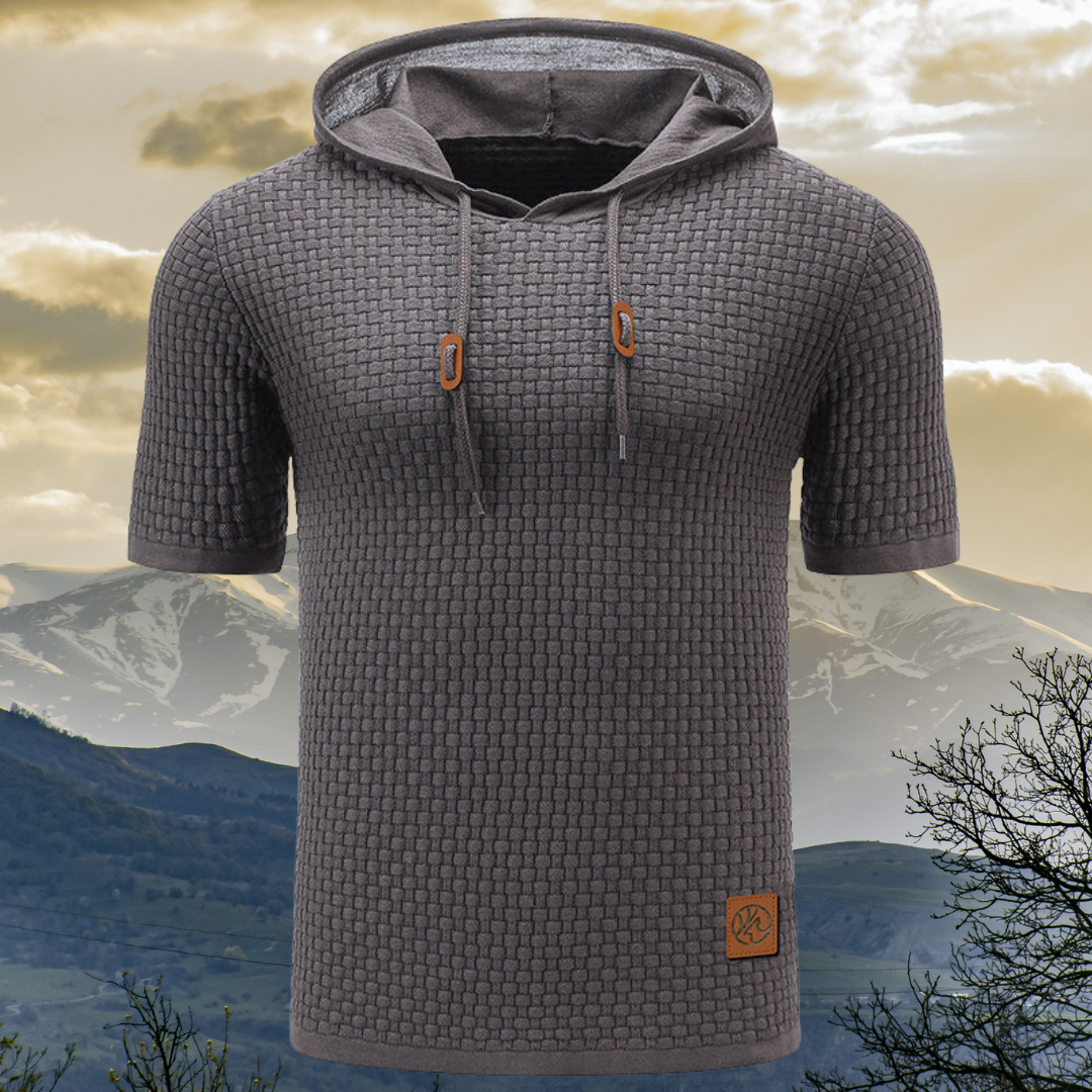 Manor - Korte Mouwen Sweatshirt met Capuchon