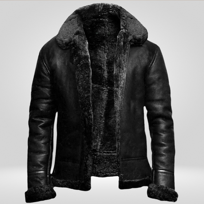 Leren Winterjas Heren - Luxe Leren Jas Donkerbruin