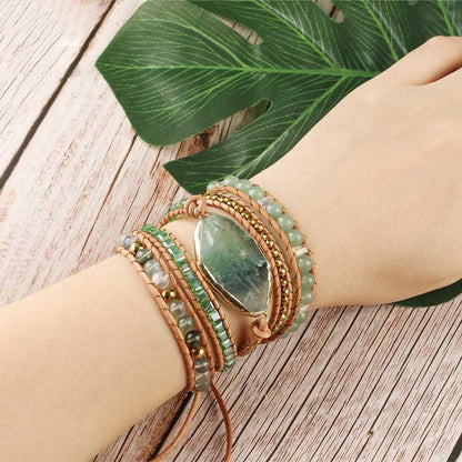 Fluoriet Armband Detoxerend met Iris Steen - Mode Vibes