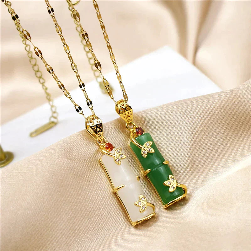 Jade Ketting Amulet Spiritueel Sieraad - Mode Vibes
