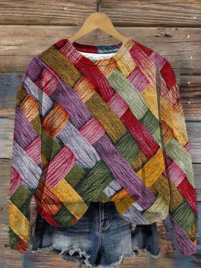 Kleurrijk Sweatshirt voor Vrouw - Mode Vibes