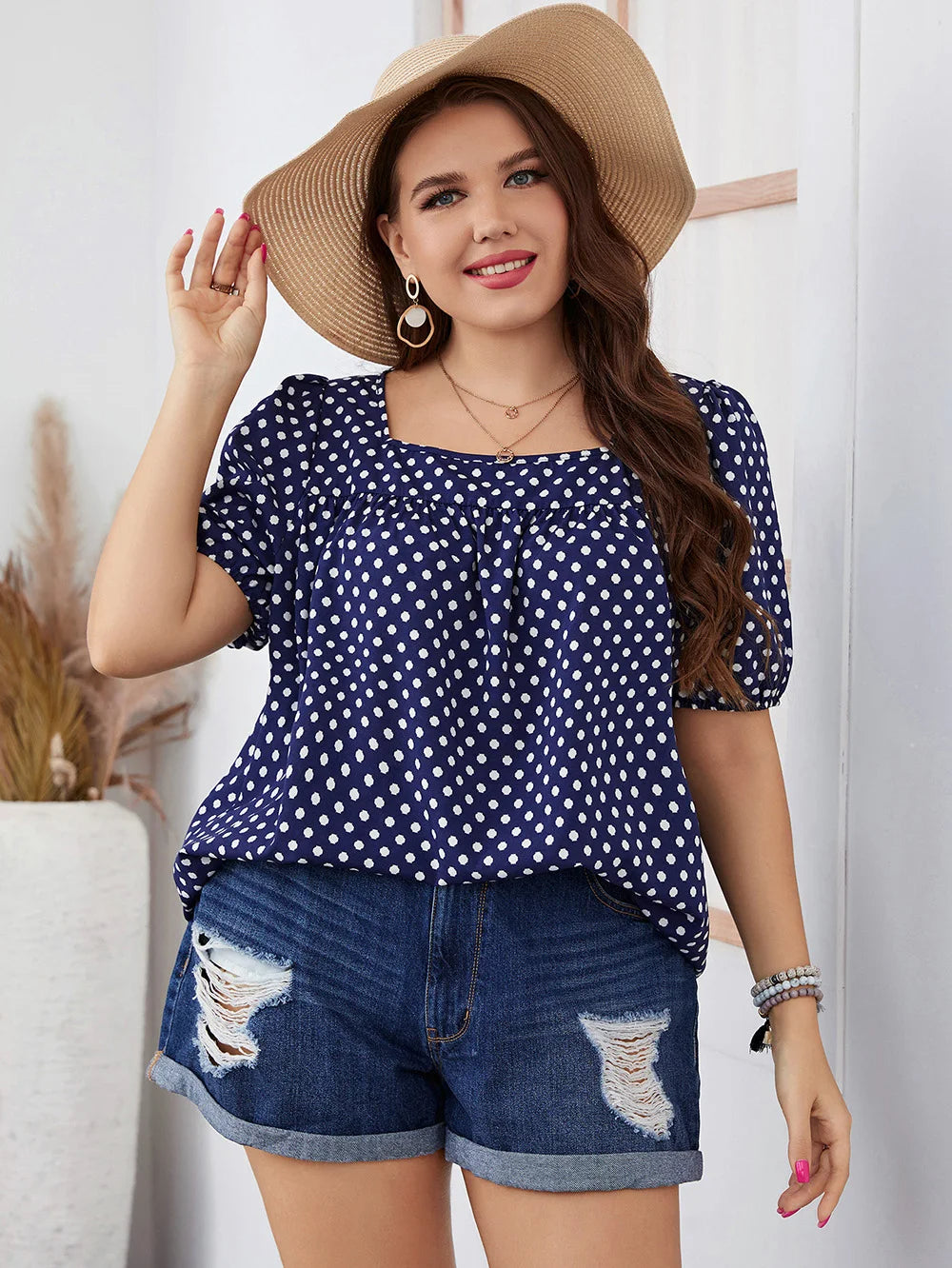 Plus-Size Zomer Top Jade Groen Stijlvol