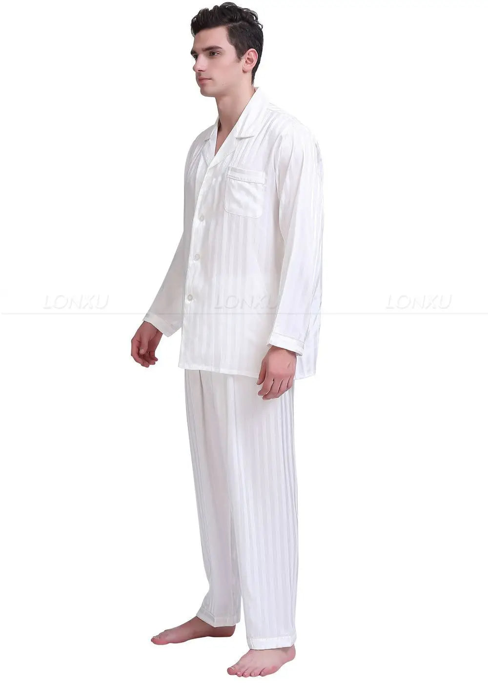 Luxury Pyjama voor Heren | Strakke Zijden Lounge Set - Mode Vibes