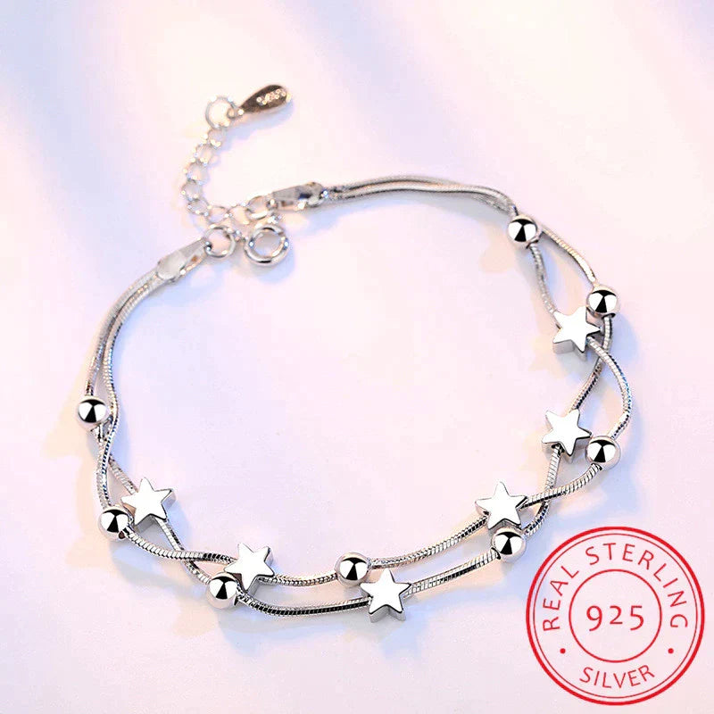 Sterren Armband Sierlijk Zilverkleurig - Mode Vibes