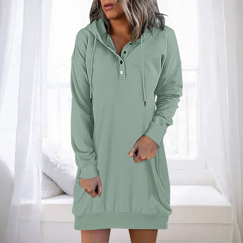 Dames Hoodie Lange Mouw Minimalistisch Design