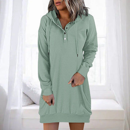 Dames Hoodie Lange Mouw Minimalistisch Design