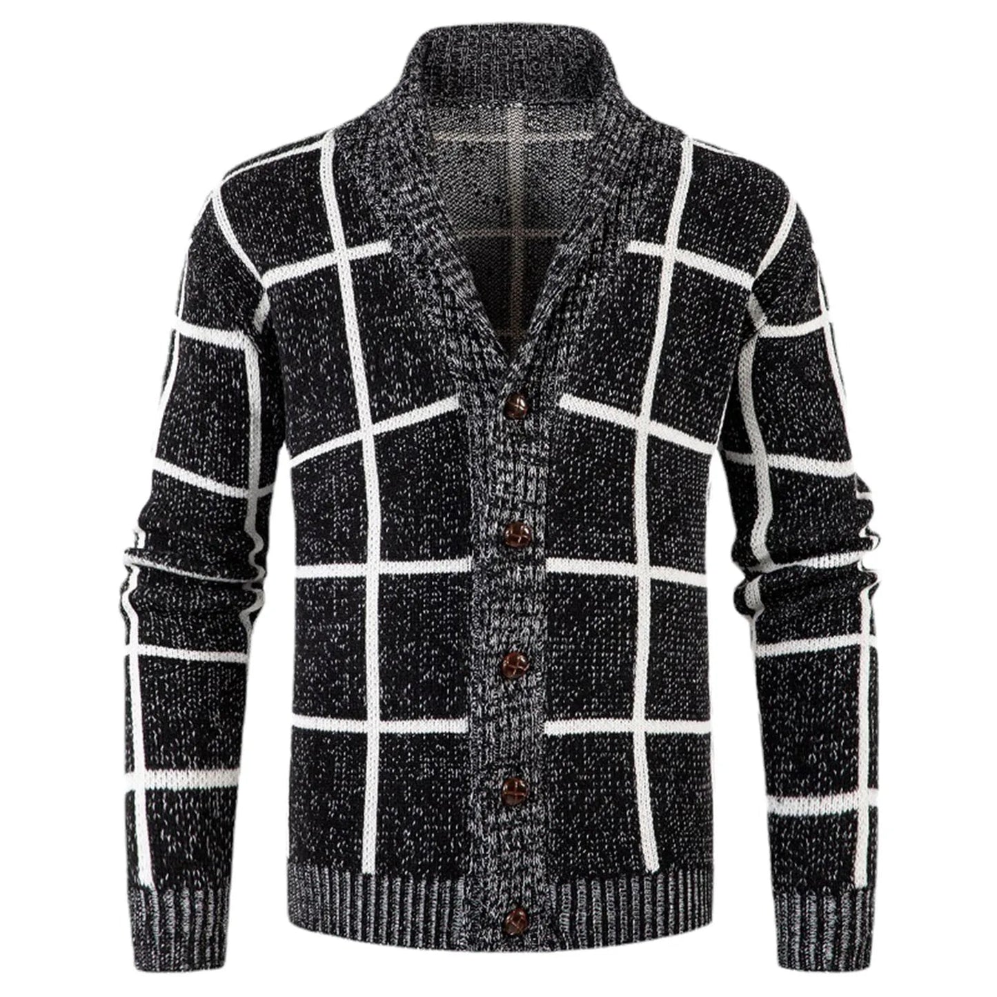 Gebreid Vest Geruit Trendy voor Dames