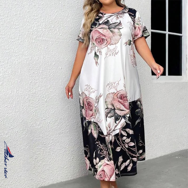Plus-Size Maxi-Jurk Stijlvol en Opvallend