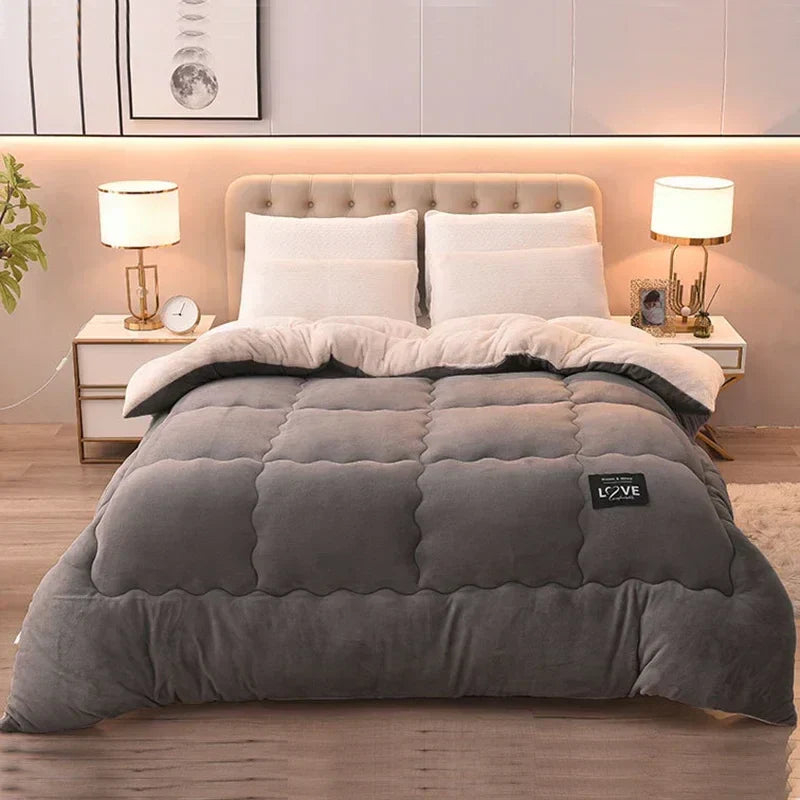 Warm Fleece Dekbed met Dubbele Fleece Laag voor Winter - Mode Vibes