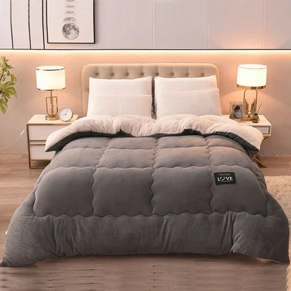 Warm Fleece Dekbed met Dubbele Fleece Laag voor Winter - Mode Vibes